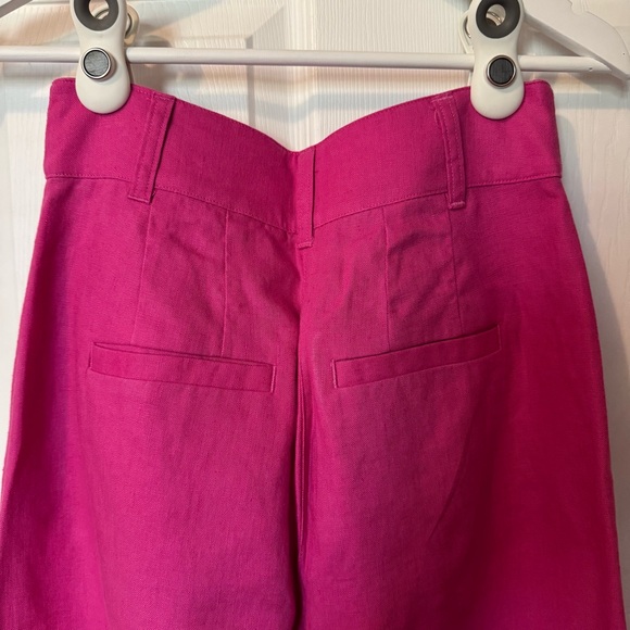 Boden Fuchsia Pink Wide Leg Linen Trousers - Picture 5 of 9